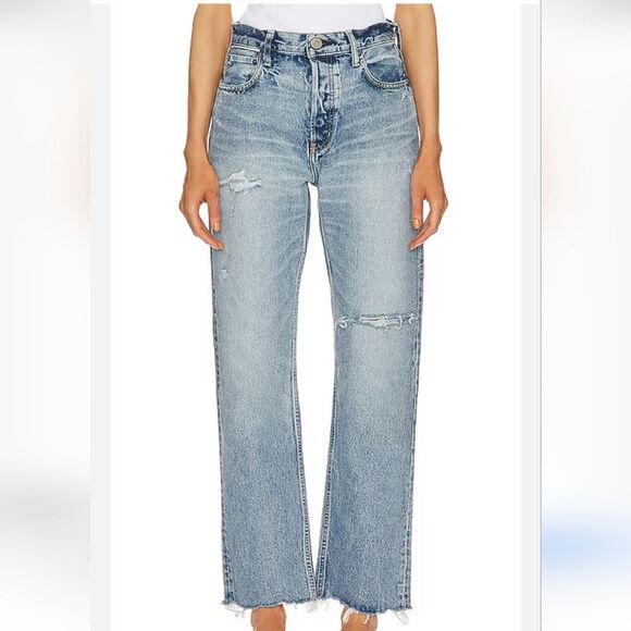 MOUSSY VINTAGE Elma Wide Straight In Blue Size 25 - Picture 14 of 14